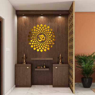 EJAart 45 cm Mandala Om Self Adhesive Sticker(Pack of 1)