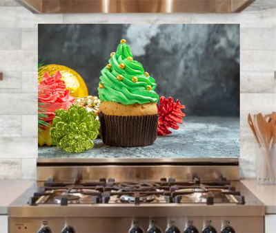 Epithet Studio 76 cm Puff Cake Waterproof and Anti Oil Stain Kitchen Wall Sticker Self Adhesive Sticker(Pack of 1)