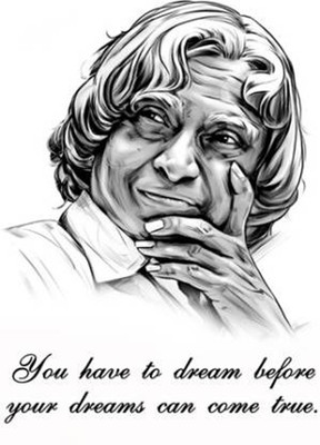 avonlux 60 cm abdul kalam quotes 1 Self Adhesive Sticker(Pack of 1)
