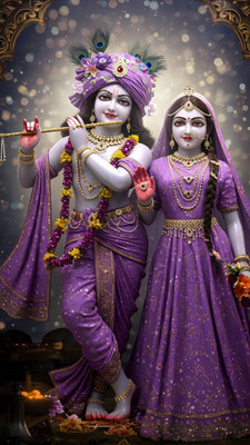 swaroopa 16.5 inch Radha krisha A3 size non tearable sticker Self Adhesive Sticker(Pack of 1)