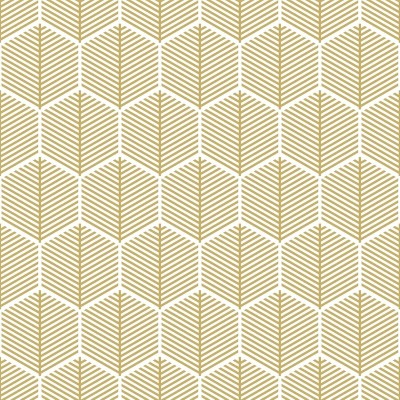 FOKRIM 300 cm Gold Hexagon Geometric 45x300 Self Adhesive Sticker(Pack of 1)