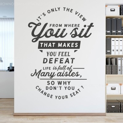 Xskin 80 cm Creative Design Office Motivational Quote, wall sticker Self Adhesive Sticker(Pack of 1)