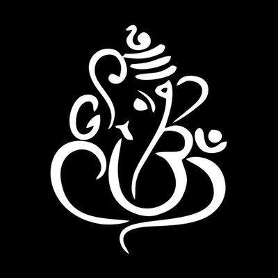 ASW 3.8 inch Ganesha Vinyl Car Sticker – 3.8 x 2.9 Inch Waterproof Self-Adhesive Lord Ganpati Self Adhesive Sticker(Pack of 2)