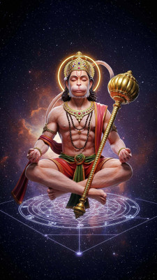 swaroopa 16.5 inch Hanuman ji Sticker Self Adhesive Sticker(Pack of 1)