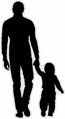 The Printpack 15 cm My Dad My Hero Bike /Wall/Door/Window Self Adhesive Sticker(Pack of 1)