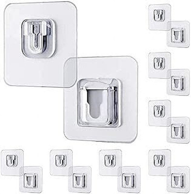 VCR ENTERPRISE Pack of 10 Pairs Self Adhesive Double-Sided Male Female Wall Hooks MFx10.305 Hook 10(Pack of 1)