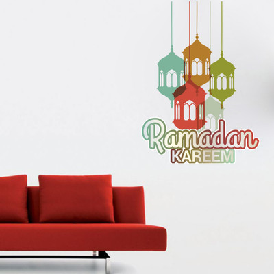 Decor Villa 58 cm Ramdan Kareem Removable Sticker(Pack of 1)