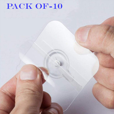 Splendid 6 cm Adhesive Nails Hooks for Wall Without Drilling E-pack of -10 Self Adhesive Sticker(Pack of 10)