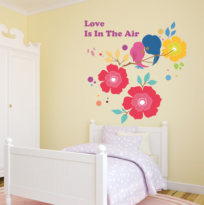 Littlebuds 80 cm Love In Air Removable Sticker(Pack of 1)