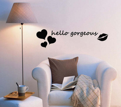 Xskin 55 cm Hello Gorgeous Self Adhesive Sticker(Pack of 1)
