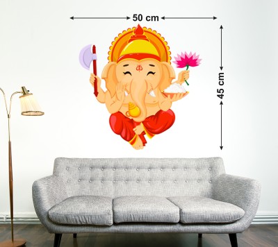 Remer 45 cm God ganesha wallsticker Self Adhesive Sticker(Pack of 1)