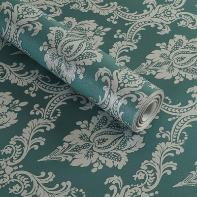 NuWallpaper Vinyl Abstract Green Wallpaper(L x W: 250 cm x 45 cm)