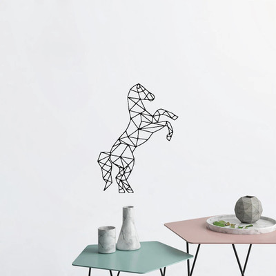 SnappyVinyl 40 cm Geometry Horse Self Adhesive Sticker(Pack of 1)