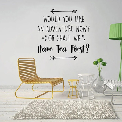 SnappyVinyl 30 cm Would You Like An Adventure Alice In Wonderland Self Adhesive Sticker(Pack of 1)