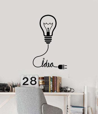 Xskin 27 cm Saving Light Bulb Idea Self Adhesive Sticker(Pack of 1)