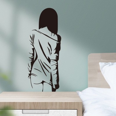 Xskin 58 cm Sexy Girl Back , Wall Sticker Easy to Apply and Remove Self Adhesive Sticker(Pack of 1)