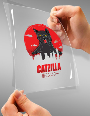 teesgraphy 300 inch CATZILLA DIY STICKY Non-Reusable Sticker(Pack of 1)
