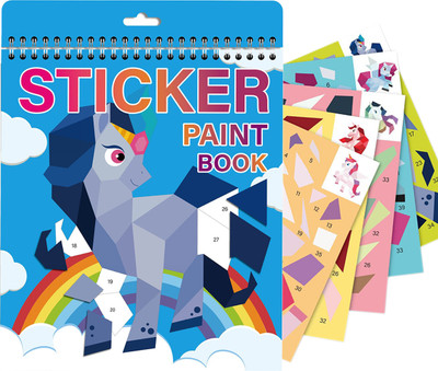 Verilux 20 cm Unicorn Sticker Book for Girls Ages 4 to 8 Fun Activities for Kids Stickers Book Self Adhesive Sticker(Pack of 1)