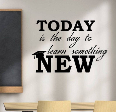 SnappyVinyl 75 cm Today Is The Day Self Adhesive Sticker(Pack of 1)