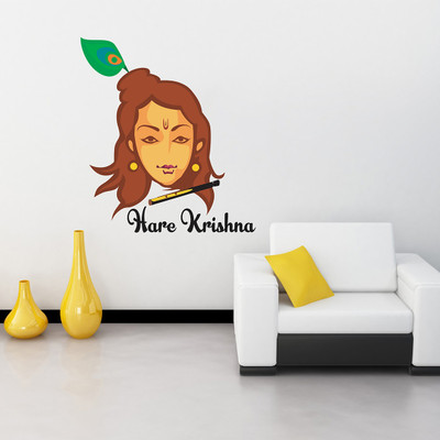 MIIKOR 70 cm Hare Krishna | Non-Reusable Sticker Self Adhesive Sticker(Pack of 1)