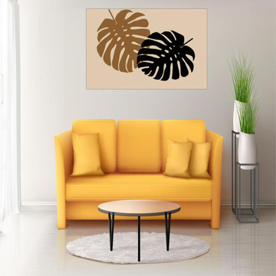 Vijaya enterprises 45.72 cm Leaf wall panting poster size (18x12 inch) Self Adhesive Sticker(Pack of 1)
