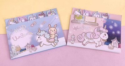 Tera13 8 cm Unicorn Stylish Sticky Notes for Boys Kids Birthday Party Removable Sticker(Pack of 2)