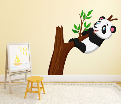 Wallzone 75 cm Panda Removable Sticker(Pack of 1)