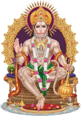 crystalsign 70 cm Hanuman Ji New Modern & Trendy Art For Living Room, Bedroom and Home Decoration Self Adhesive Sticker(Pack of 1)