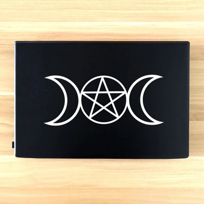 SnappyVinyl 10 cm Triple Goddess Hecate White Self Adhesive Sticker(Pack of 1)