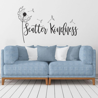 SnappyVinyl 56 cm Modern Scatter Kindness Dandelion Self Adhesive Sticker(Pack of 1)