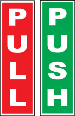 skyblue graphics 16 cm Push & Pull Door Stickers Self Adhesive Sticker(Pack of 1)