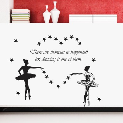 DreamKraft 58 cm Dancing GirlsWall Sticker & Decal (PVC Vinyl,58 x 45 cm) Removable Sticker(Pack of 1)