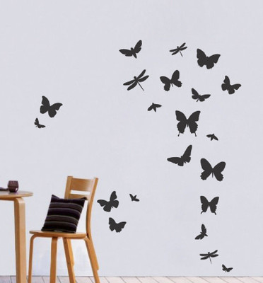 SnappyVinyl 30 cm butterfly Wall Self Adhesive Sticker(Pack of 1)