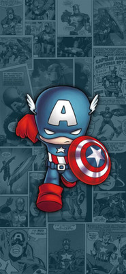 swaroopa 16.5 inch Captain America A3 size non tearable sticker Self Adhesive Sticker(Pack of 1)