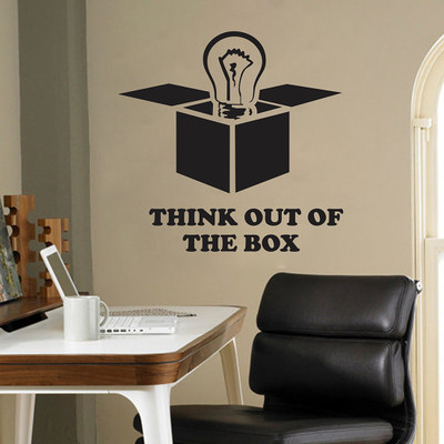 Wallme 60 cm Think Smart | Non-Reusable Sticker Self Adhesive Sticker(Pack of 1)