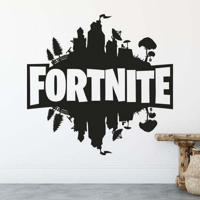 Xskin 40 cm Fortnite Mirror Image Self Adhesive Sticker(Pack of 1)
