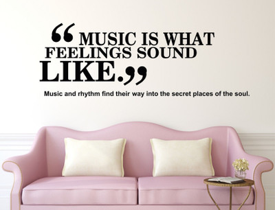 Xskin 72 cm Music quote, Wall Stickers Home Decor Waterproof Wall Decals Self Adhesive Sticker(Pack of 1)