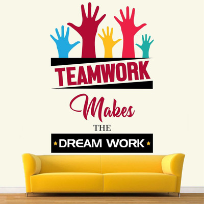 amazinghub 60 cm A...RED MAKES THE DREAM Self Adhesive Sticker(Pack of 1)