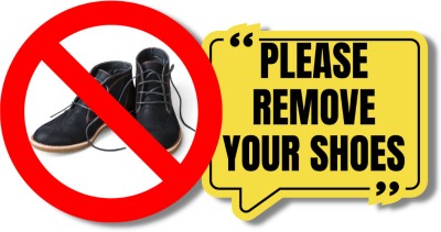 Ira Sign Please Remove Your Shoes- Polished Etiquette Emergency Sign