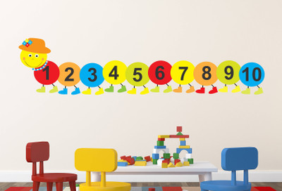 WALLSTICK 130 cm Funny numbers Removable Sticker(Pack of 1)