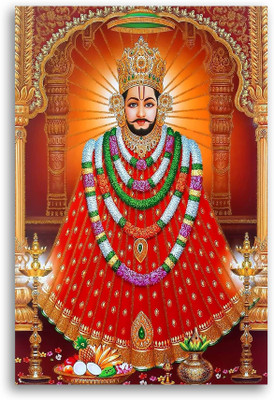 PRINTHUBS 45.72 cm Khatu Shyam Ji Hindu God Poster For Home office Wall Decor (Size 12x18 Inch)S16 Self Adhesive Sticker(Pack of 1)