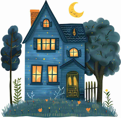 SkyOlla 60 cm Tree House Wall Sticker – Self Adhesive Vinyl Décor for Kids’ Room Self Adhesive Sticker(Pack of 1)