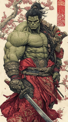 swaroopa 16.5 inch Hulk Sticker Self Adhesive Sticker(Pack of 1)
