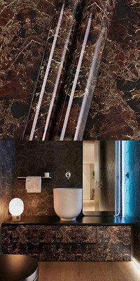 RUSHABH ENTERPRISE 200 cm Waterproof Wonder: Upgrade Walls with Waterproof Wallpaper Self Adhesive Sticker(Pack of 1)