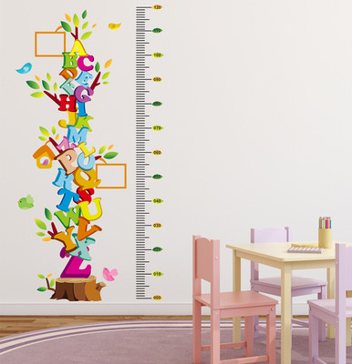 MIIKOR 120 cm Alphabets | Non-Reusable Stickers Self Adhesive Sticker(Pack of 1)