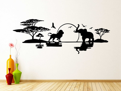 Vaalan 60 cm animal wall sticker Removable Sticker(Pack of 1)