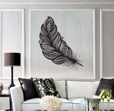 Xskin 45 cm Decal Abstract Bird Feather Bedroom Self Adhesive Sticker(Pack of 1)