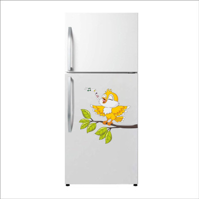 The Printpack 40 cm Singing Bird Apply Fridge ,Window Glass and Wall Switch Board Transparent Self Adhesive Sticker(Pack of 1)