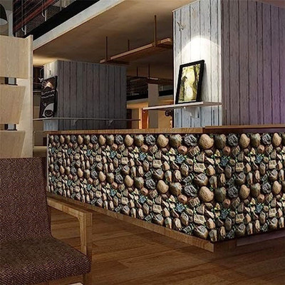 Flipkart SmartBuy 500 cm Wall Stickers Wallpaper Home Decoration Stone Wall Self Adhesive Self Adhesive Sticker(Pack of 1)