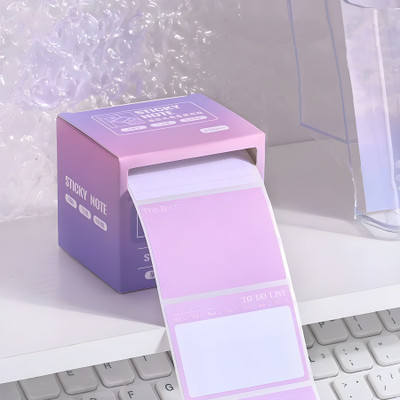 WISHKEY 2.5 inch 256 Sheets Pull Out Self-Adhesive Sticky Note Roll Pad Stationery Item for Study Self Adhesive Sticker(Pack of 1)